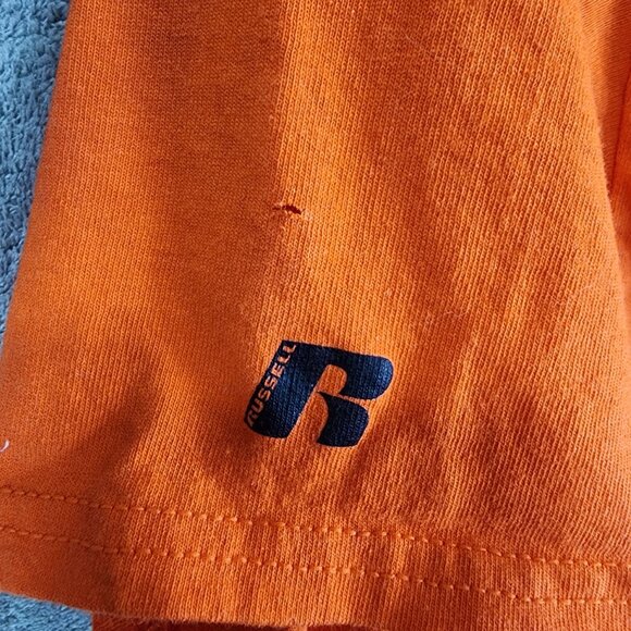 Mens Orange Russell Athletic Shirt OSU White Logo Short Sleeve Crew Neck Size L - Picture 10 of 11